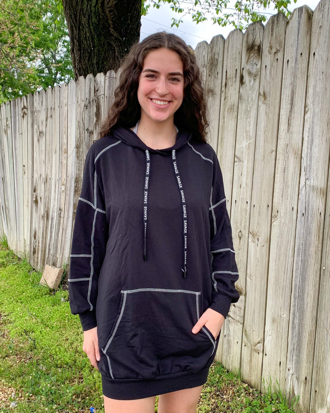 Black Hoodie Dress