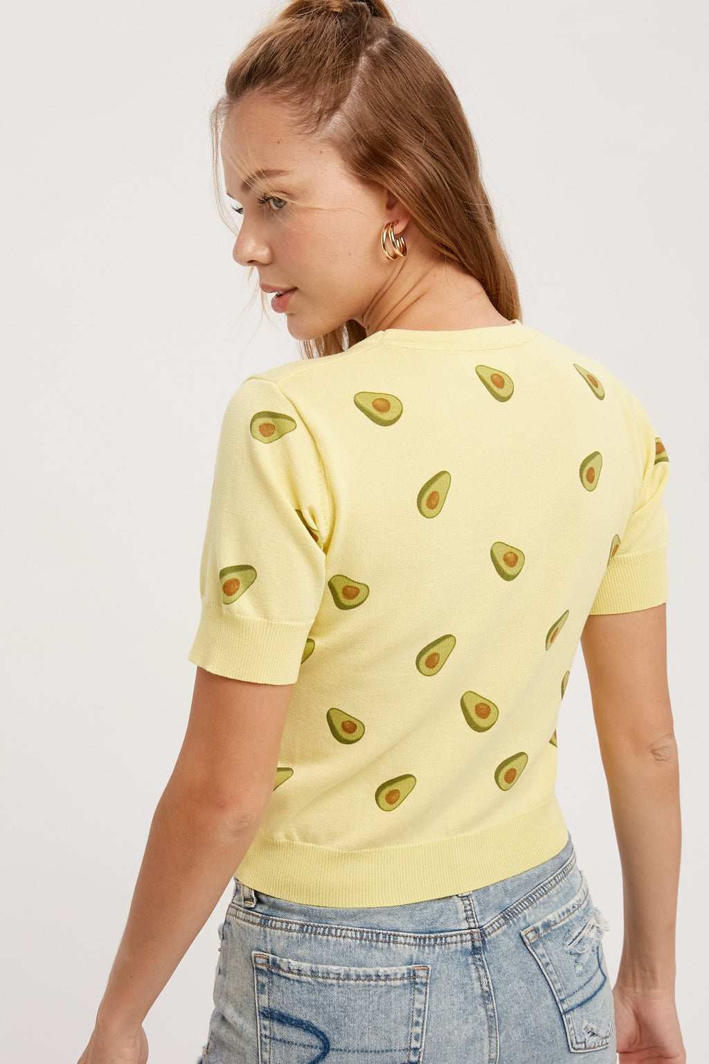 Yellow Avocado Sweater Top