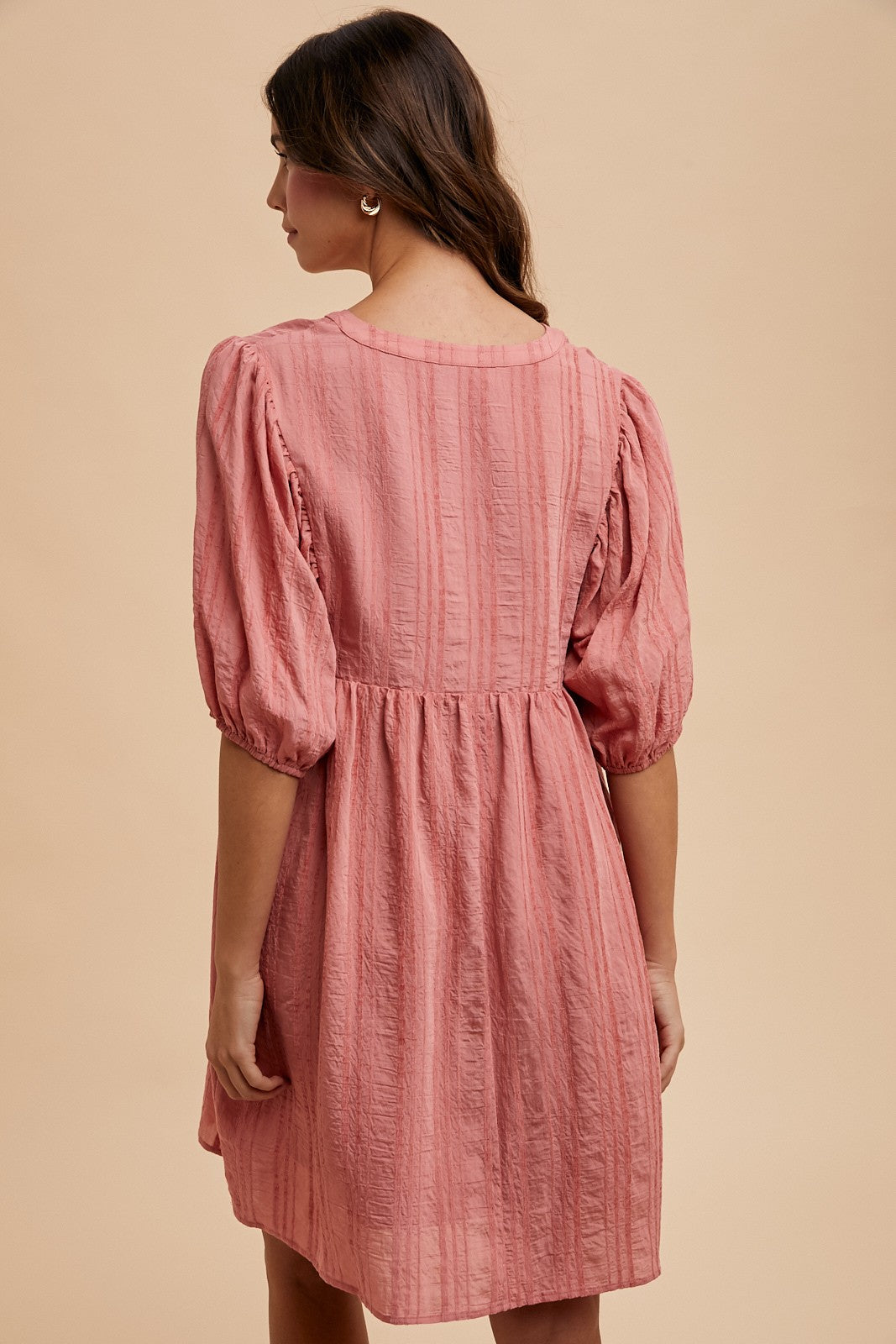 Rose Babydoll Mini Dress