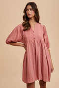 Rose Babydoll Mini Dress