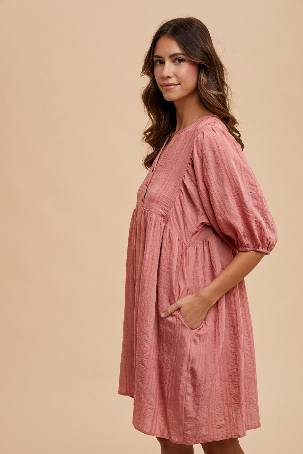 Rose Babydoll Mini Dress