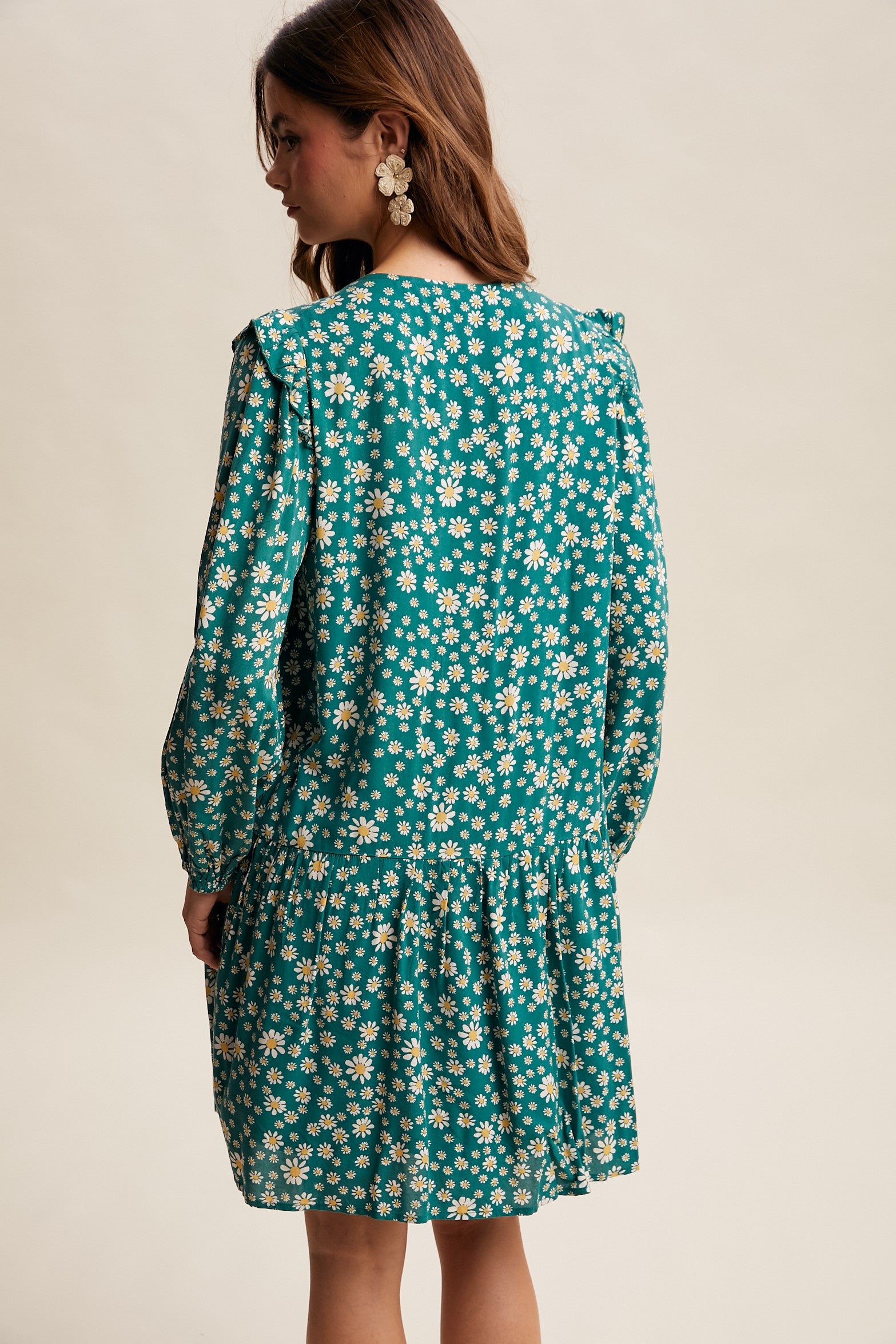 Green Daisy Mini Dress