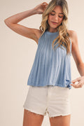 Baby Blue Knit Tank Top