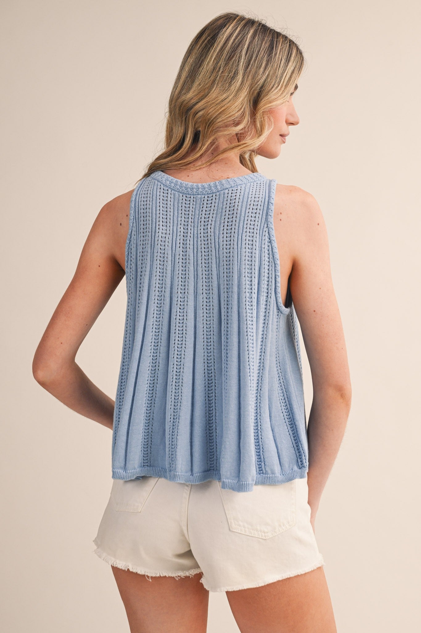 Baby Blue Knit Tank Top
