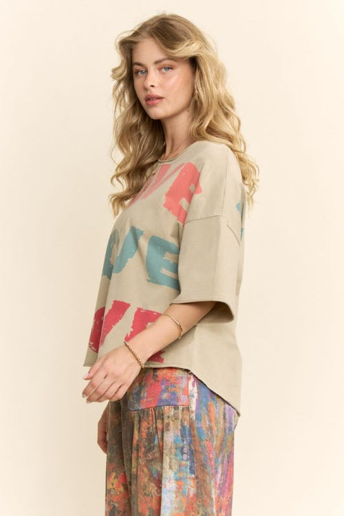 Beige Love T-Shirt