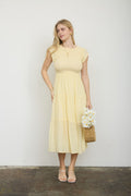 Yellow Smock Midi Dress