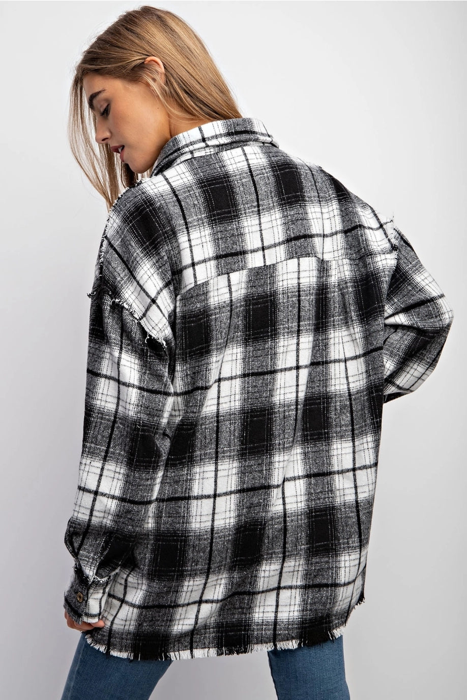 Black and White Plaid Shacket