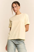 Pastel Yellow Rhinestone Tee