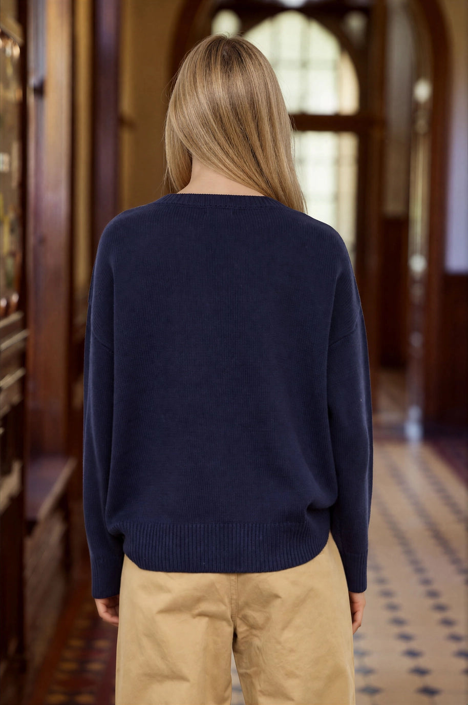 Navy Teddy Bear Sweater