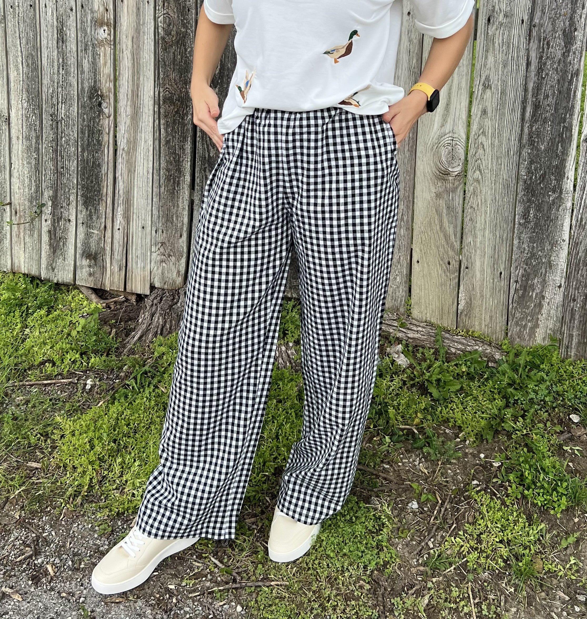 Black Gingham Pants