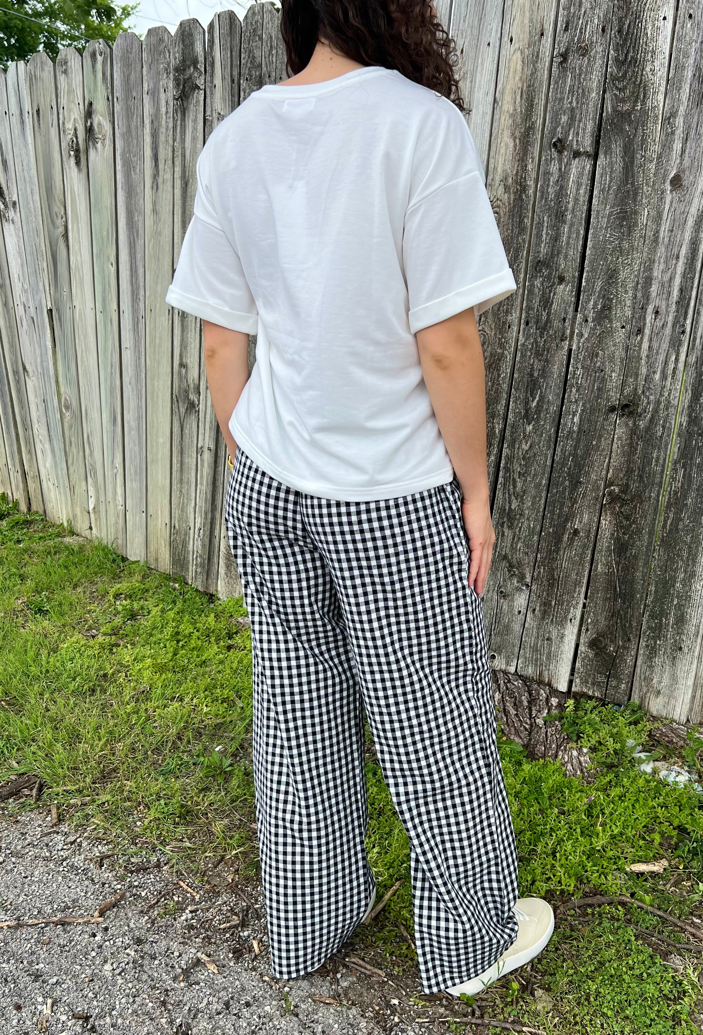 Black Gingham Pants