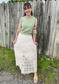 Sage Flower Sweater Vest