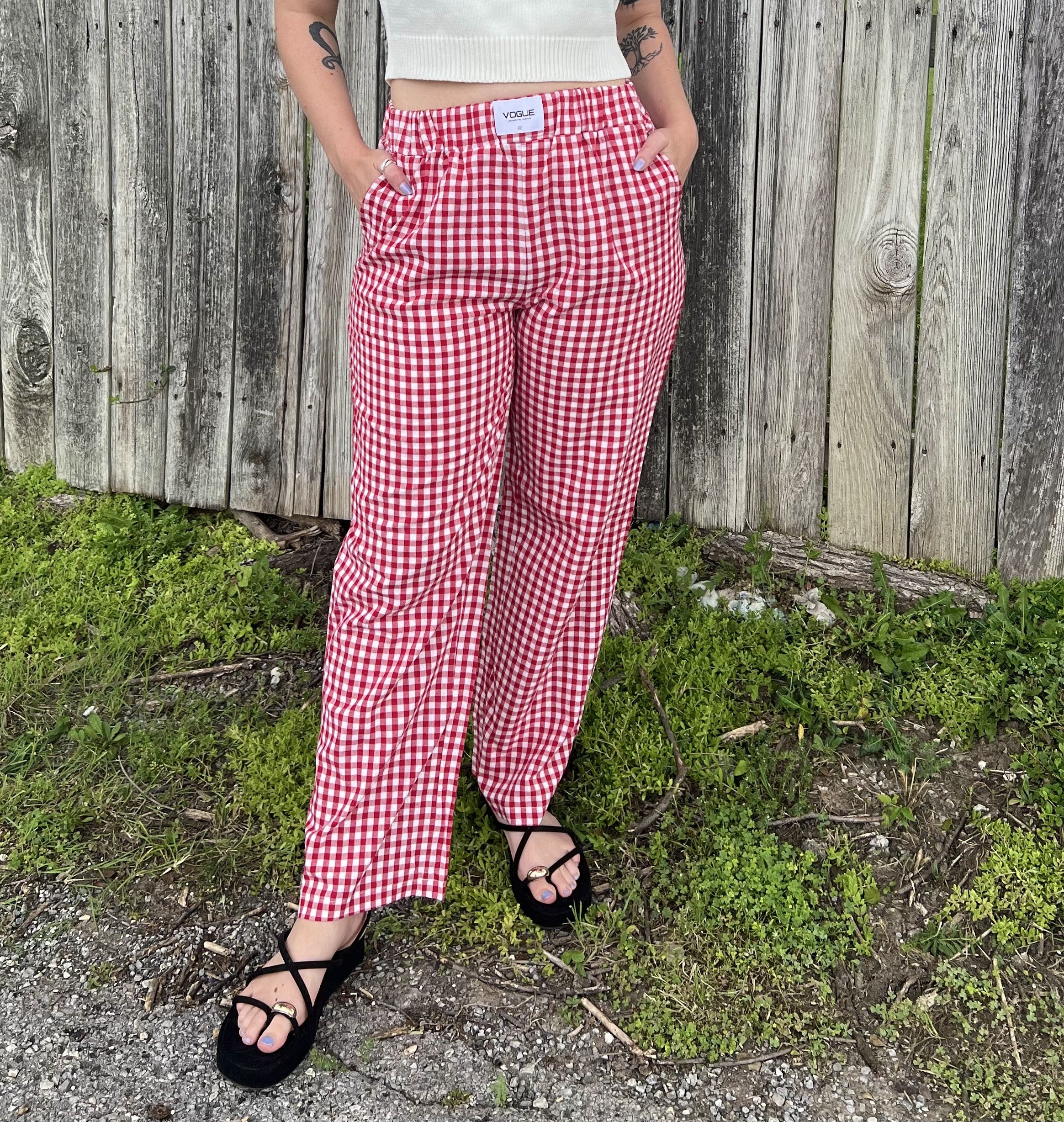 Red Gingham Pants