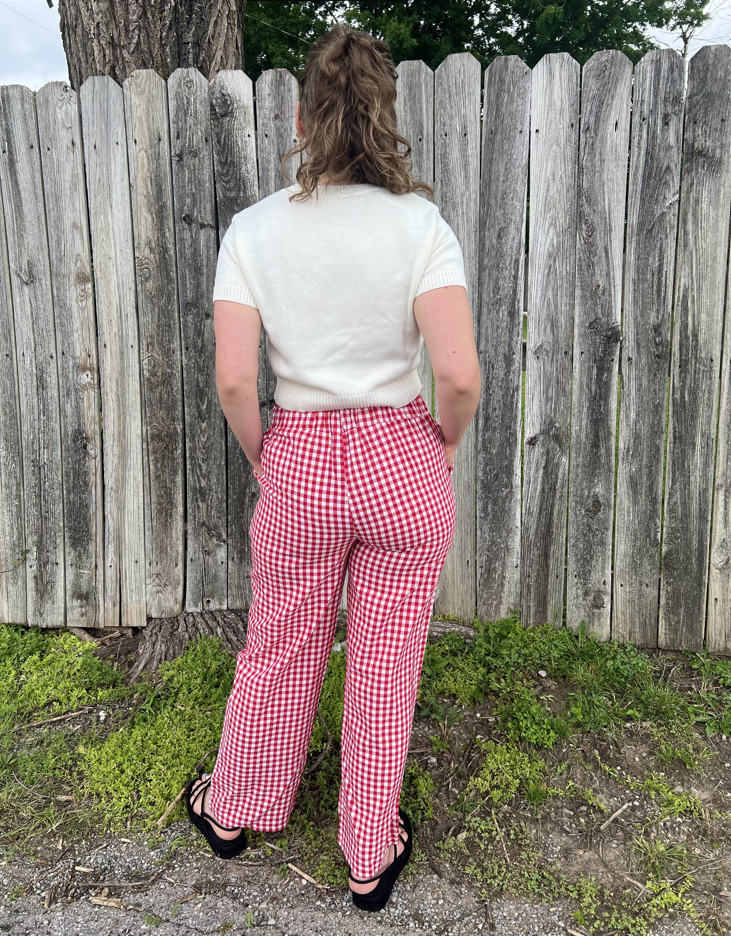 Red Gingham Pants
