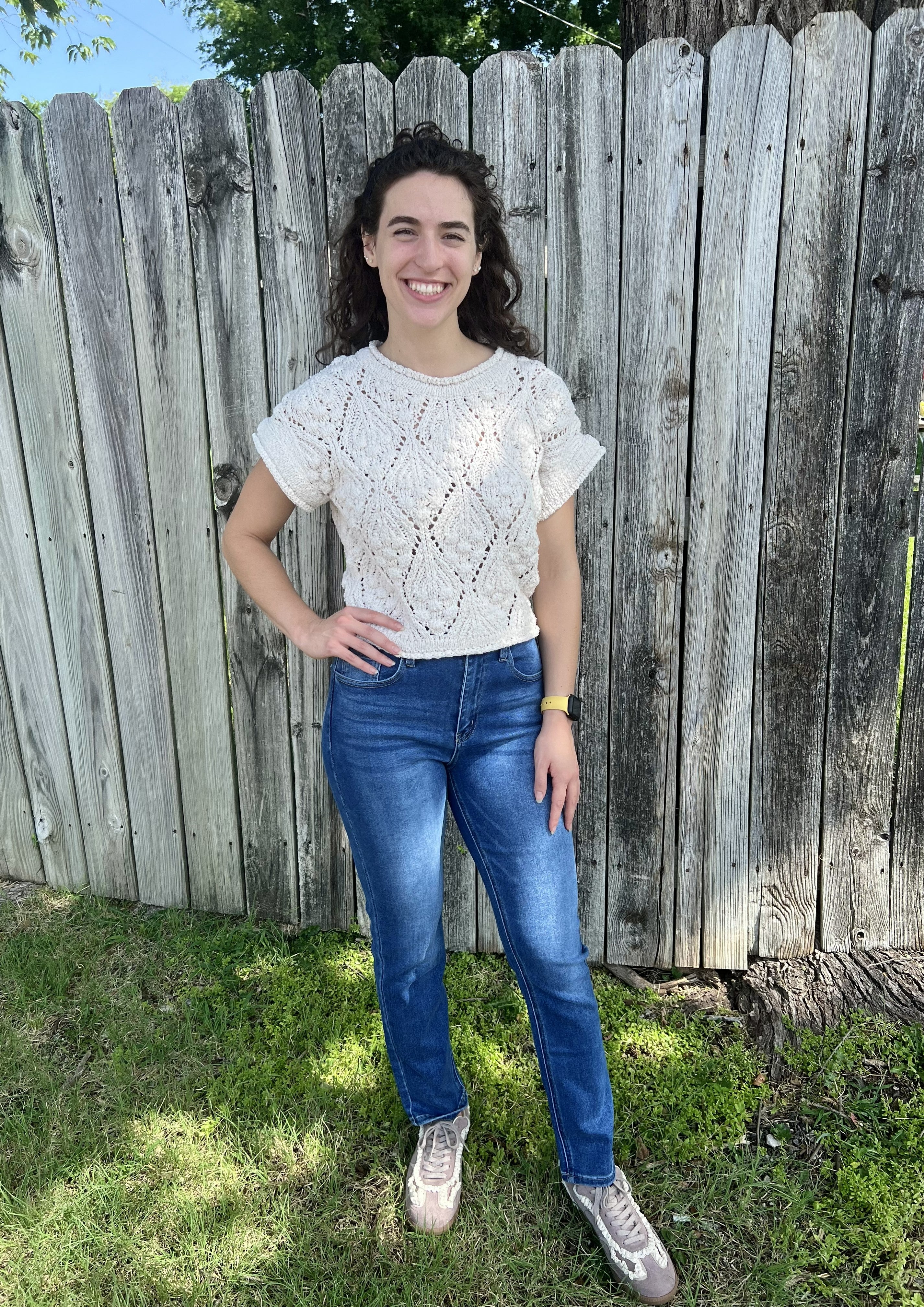 Cream Chunky Knit Sweater Vest