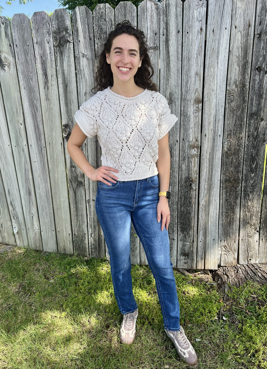 Cream Chunky Knit Sweater Vest