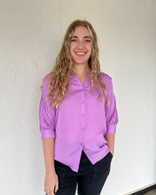 Electric Lavender Button Up Top