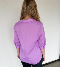 Electric Lavender Button Up Top