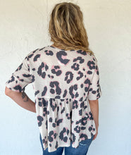 White Cheetah Print Top