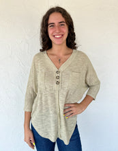 Beige Henley Top