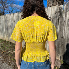 Yellow Floral Smock Top