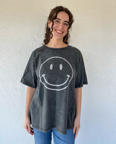 Charcoal Smiley T-Shirt