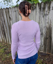 Lavender Ribbed Sweater