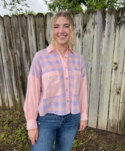 Baby Pink and Lavender Button Down