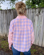 Baby Pink and Lavender Button Down