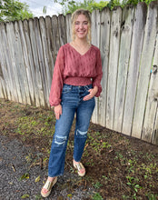 Dark Wash Patch Knee Boyfriend Jeans