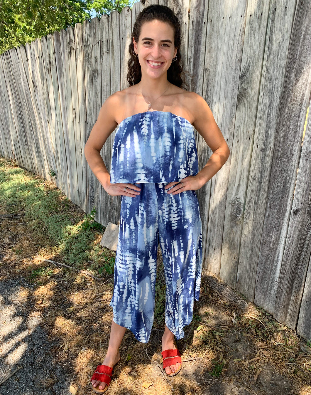 Blue Tie Dye Jumpsuit