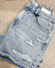 Light Washed Distressed Shorts