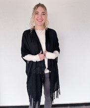 Black Fringe Shawl