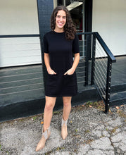 Black Pocket Sweater Dress