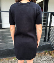 Black Pocket Sweater Dress
