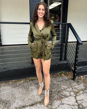 Olive Silky Romper