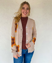 Tan Flower Cardigan