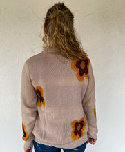 Tan Flower Cardigan