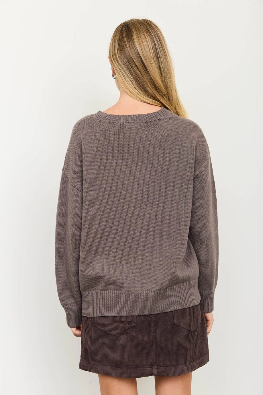 Charcoal Teddy Bear Sweater