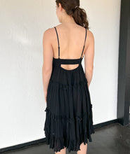 Black Ruffled Beach Dress