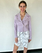 Lavender Suede Moto Jacket