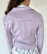 Lavender Suede Moto Jacket