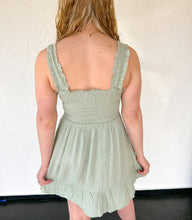 Sage Green Smock Dress