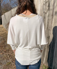 3/4th Sleeve White Top