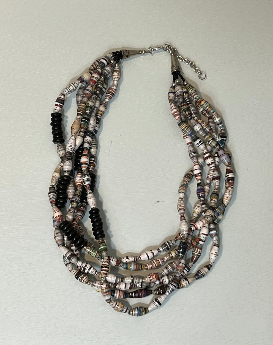 Layered Paper Beads Necklace