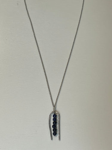 U Shape Lapis Necklace