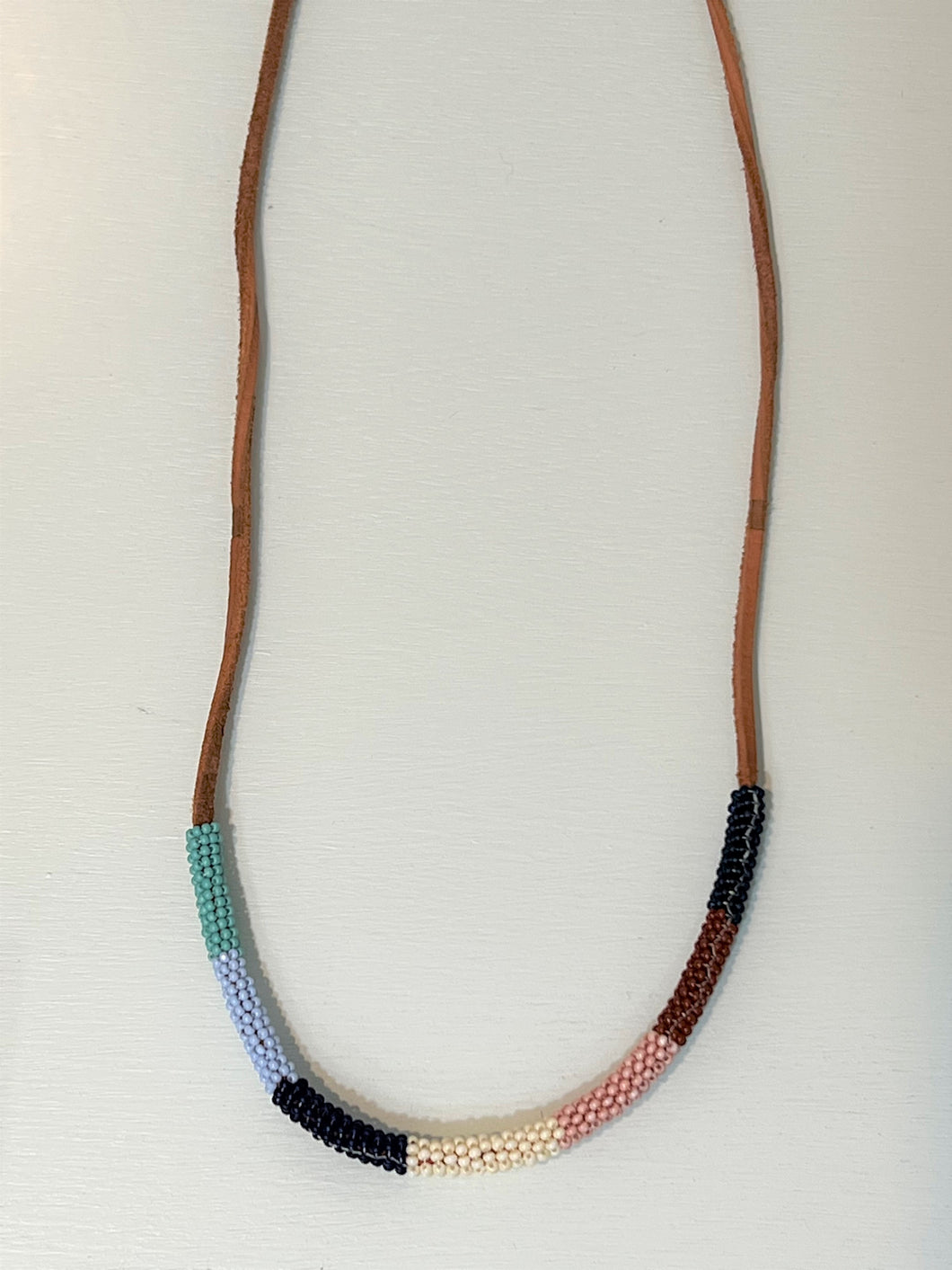 Multicolor Woven Bead Necklace