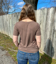 Brown V-Neck T-Shirt