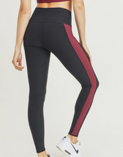 Black and Burgundy Leggings
